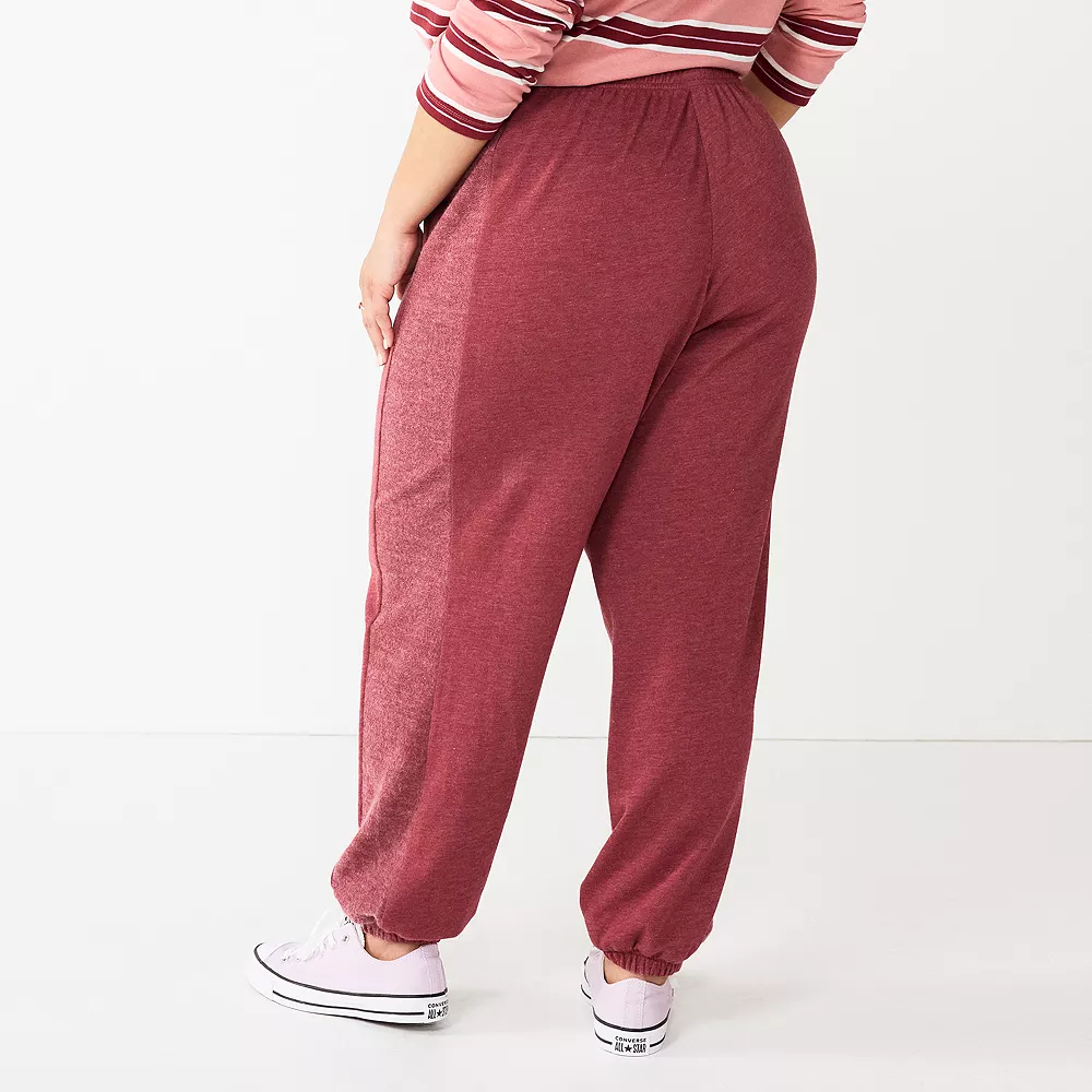 Juniors' Plus Size SO® Oversized High-Rise Boyfriend Joggers - Image 3