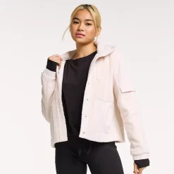Women's FLX Boucle Mixed-Media Jacket 11 Women's FLX Boucle Mixed-Media Jacket -Vans Shop 5665622 Bisque Tan