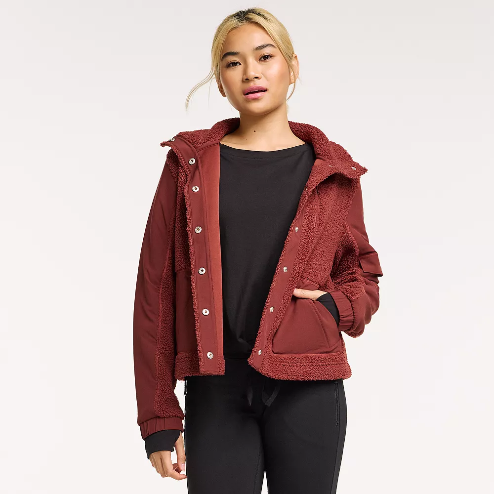 Women's FLX Boucle Mixed-Media Jacket 1 Women's FLX Boucle Mixed-Media Jacket