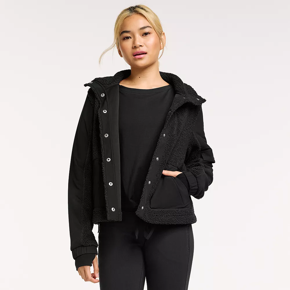 Women's FLX Boucle Mixed-Media Jacket 5 Women's FLX Boucle Mixed-Media Jacket - Image 5