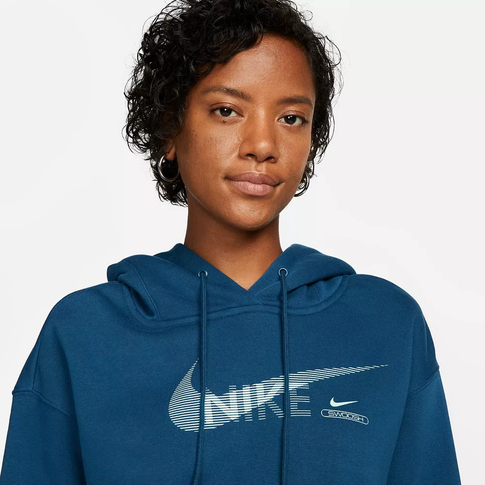 Women's Nike Sportswear Swoosh Fleece Crop Hoodie - Image 7
