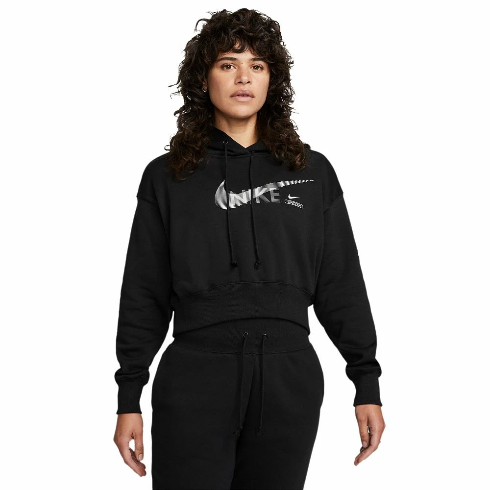 Women's Nike Sportswear Swoosh Fleece Crop Hoodie - Image 4