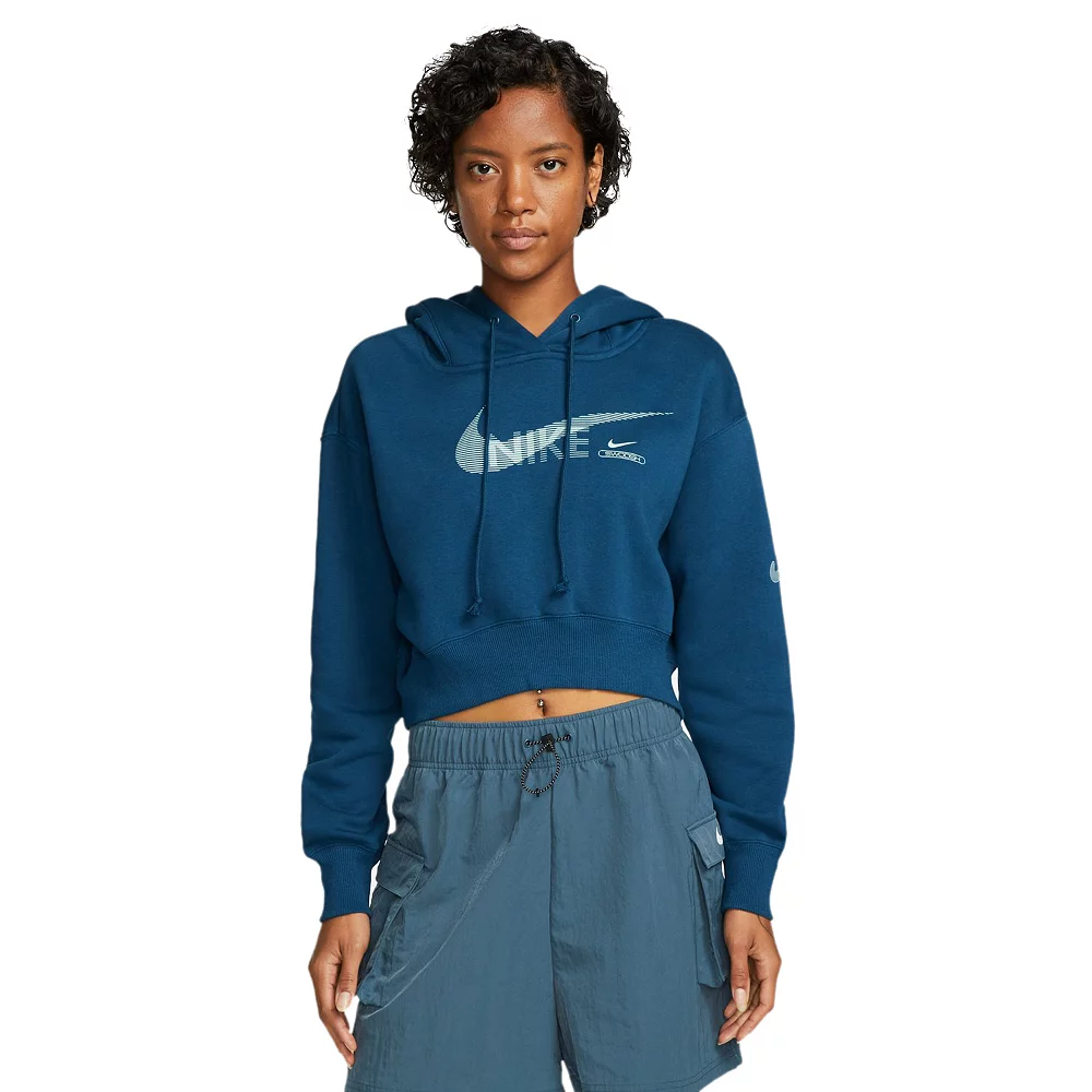 Women's Nike Sportswear Swoosh Fleece Crop Hoodie - Image 3