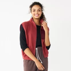 Juniors' SO® Sherpa Vest -Vans Shop 5675921 Velvet Mauve