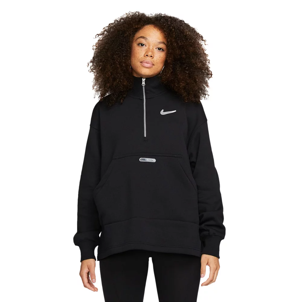 Women's Nike Sportswear Swoosh Quarter-Zip Fleece Top - Image 2