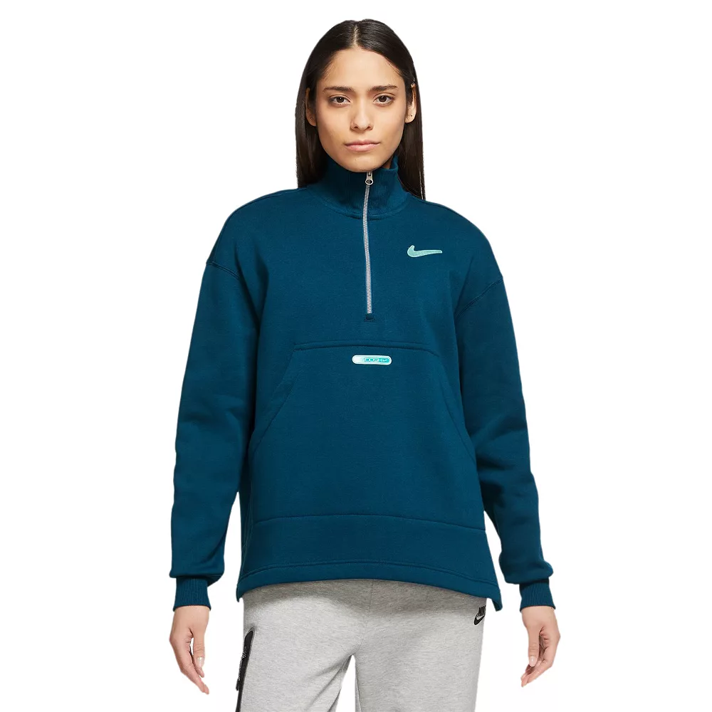 Women's Nike Sportswear Swoosh Quarter-Zip Fleece Top - Image 3