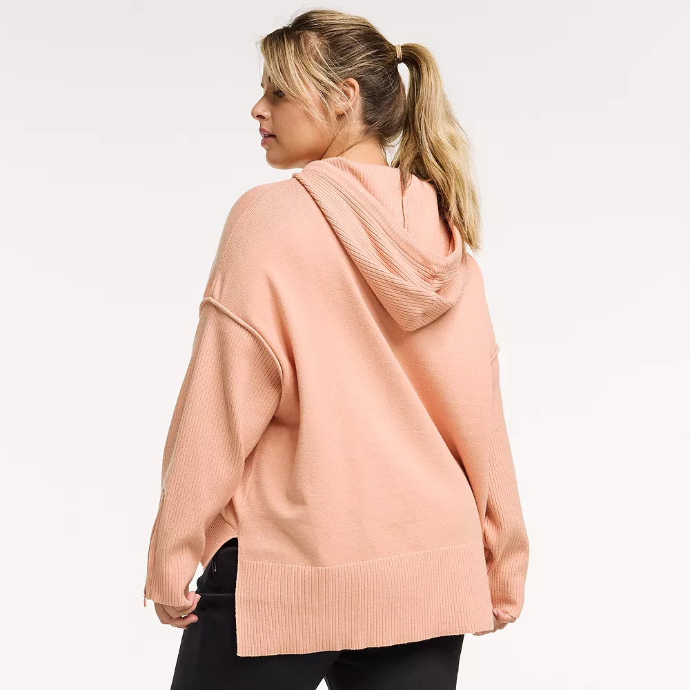 Plus Size FLX Hooded High-Low Sweater - Image 6