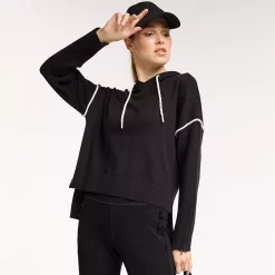 Women's FLX Hooded High-Low Sweater 10 Women's FLX Hooded High-Low Sweater -Vans Shop 5698011 Mineral Black