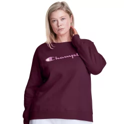 Plus Size Champion® Powerblend Graphic Fleece Sweatshirt -Vans Shop 5720804 Dark Berry Purple