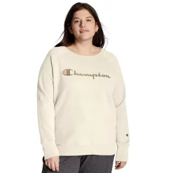 Plus Size Champion® Powerblend Graphic Fleece Sweatshirt -Vans Shop 5720804 Natural