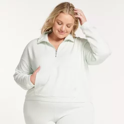 Plus Size FLX Embrace Quarter-Zip Sweatshirt