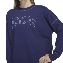 Women's adidas Sportswear Graphic Oversized Fleece Crewneck 13 Women's adidas Sportswear Graphic Oversized Fleece Crewneck -Vans Shop 5770383 ALT2