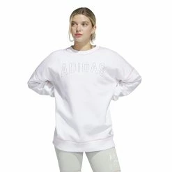 Women's adidas Sportswear Graphic Oversized Fleece Crewneck 9 Women's adidas Sportswear Graphic Oversized Fleece Crewneck -Vans Shop 5770383 White
