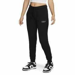 Women's Nike Sportswear Club Fleece Leopard-Print Logo Pants 10 Women's Nike Sportswear Club Fleece Leopard-Print Logo Pants -Vans Shop 5788967 Black
