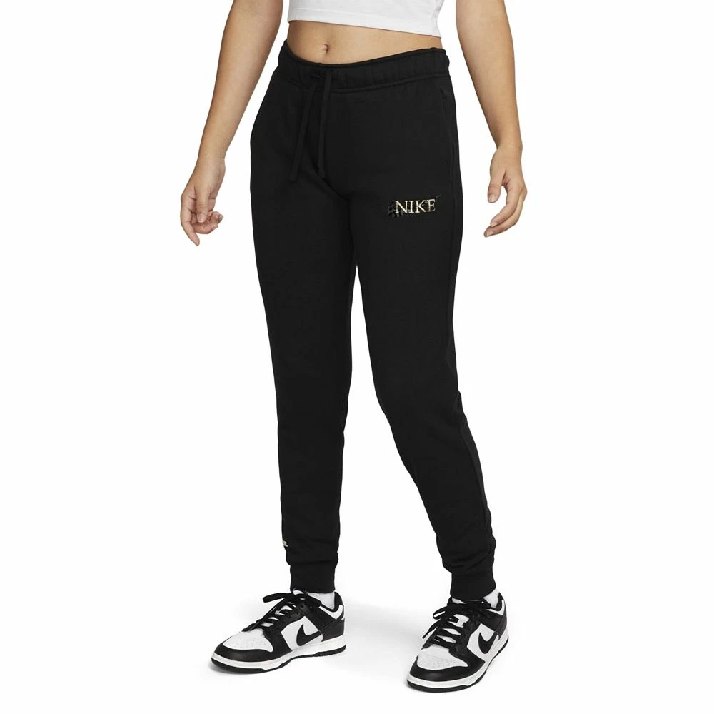 Women's Nike Sportswear Club Fleece Leopard-Print Logo Pants 3 Women's Nike Sportswear Club Fleece Leopard-Print Logo Pants - Image 3