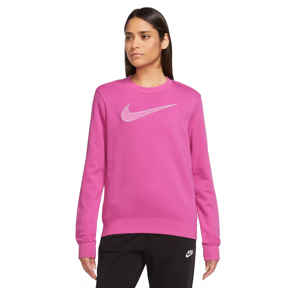Women's Nike Sportswear Club Fleece Gingham Logo Sweatshirt - Image 3