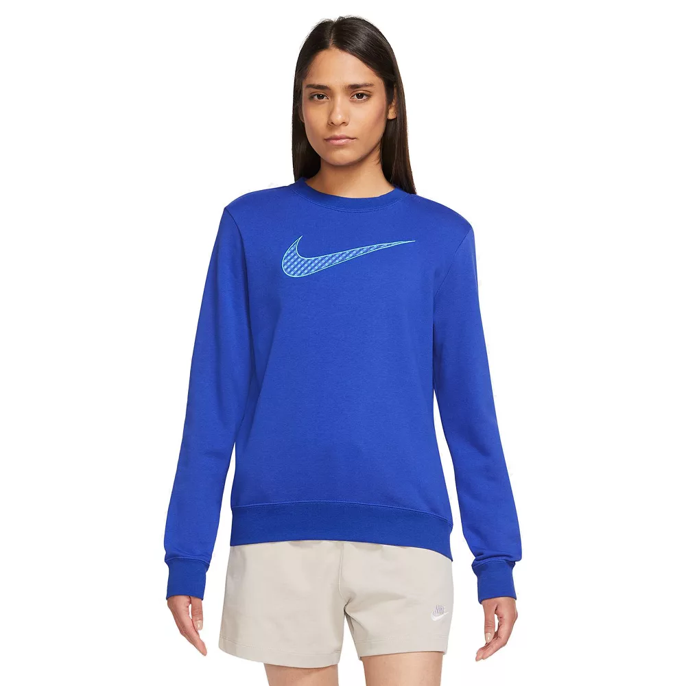 Women's Nike Sportswear Club Fleece Gingham Logo Sweatshirt - Image 2