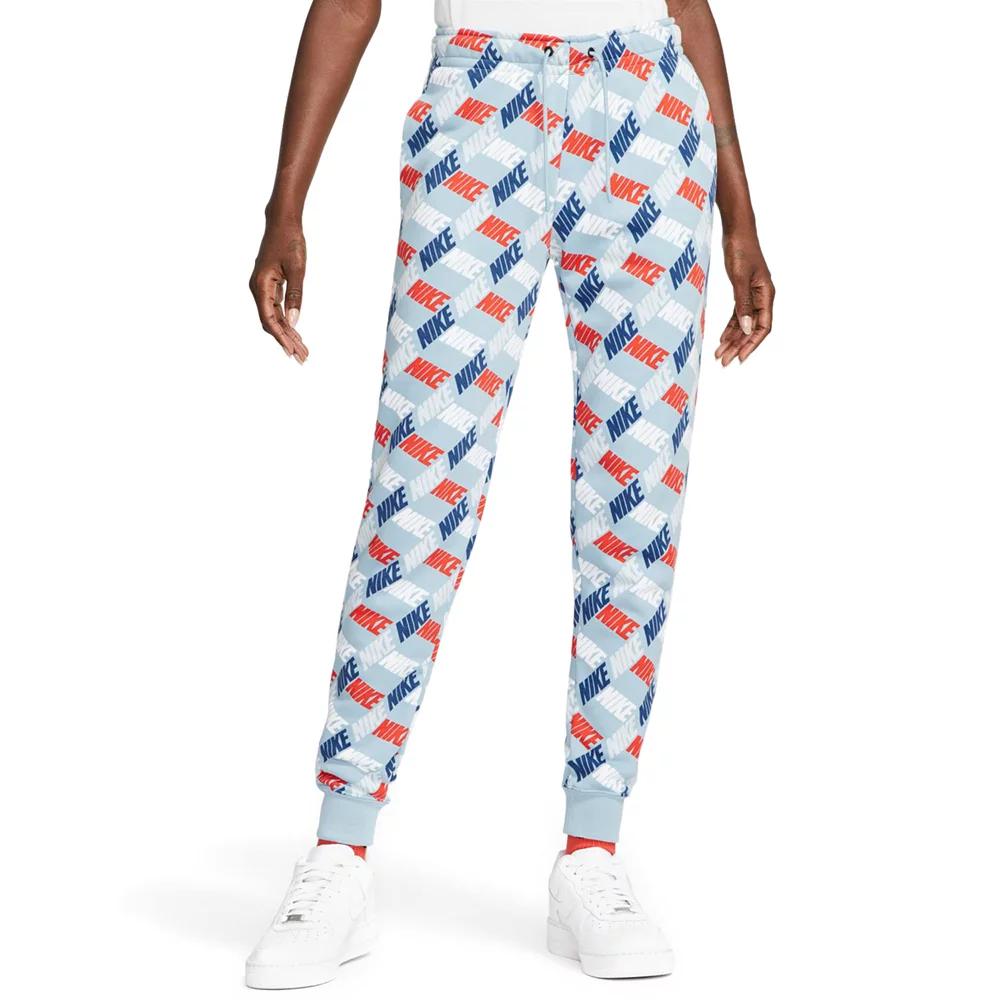 Women's Nike Sportswear Essentials Printed Fleece Midrise Pants 1 Women's Nike Sportswear Essentials Printed Fleece Midrise Pants