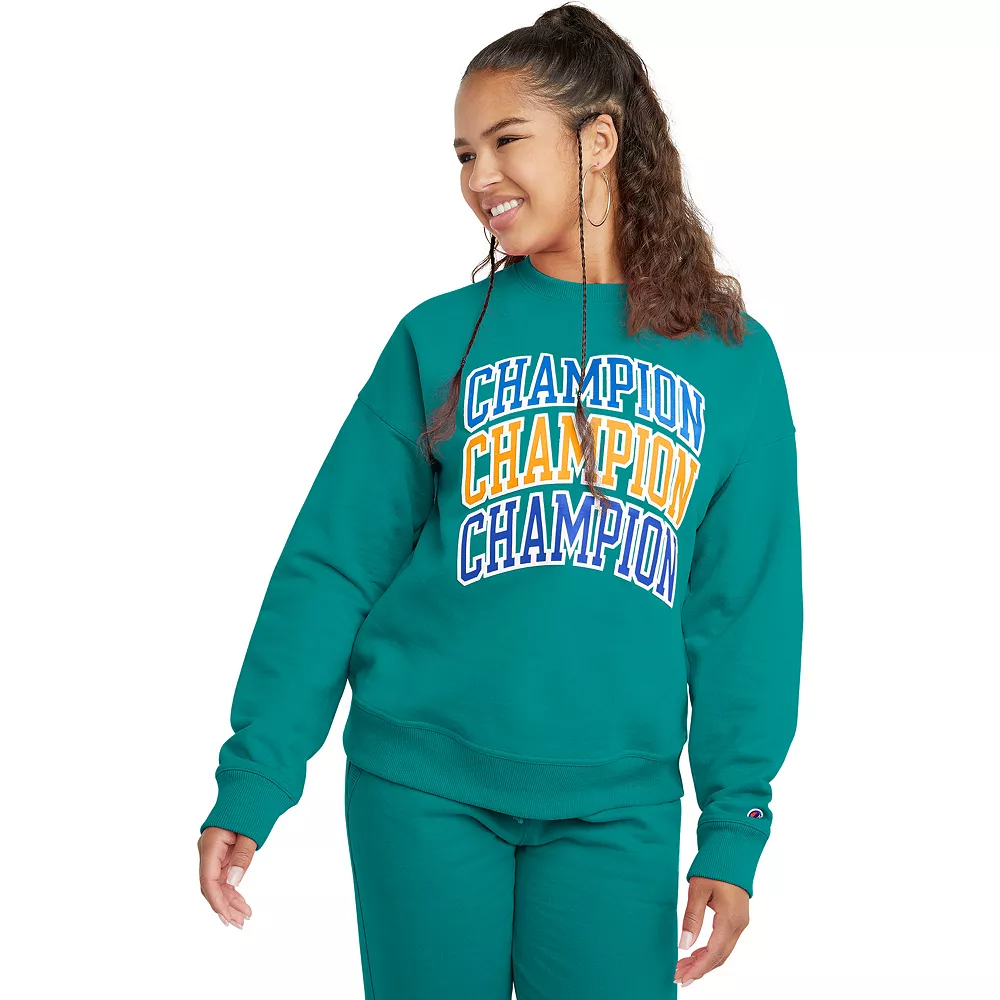Women's Champion® Powerblend Fleece Crewneck Sweatshirt 1 Women's Champion® Powerblend Fleece Crewneck Sweatshirt