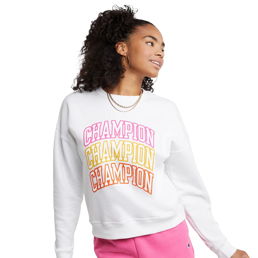 Women's Champion® Powerblend Fleece Crewneck Sweatshirt 2 Women's Champion® Powerblend Fleece Crewneck Sweatshirt - Image 2