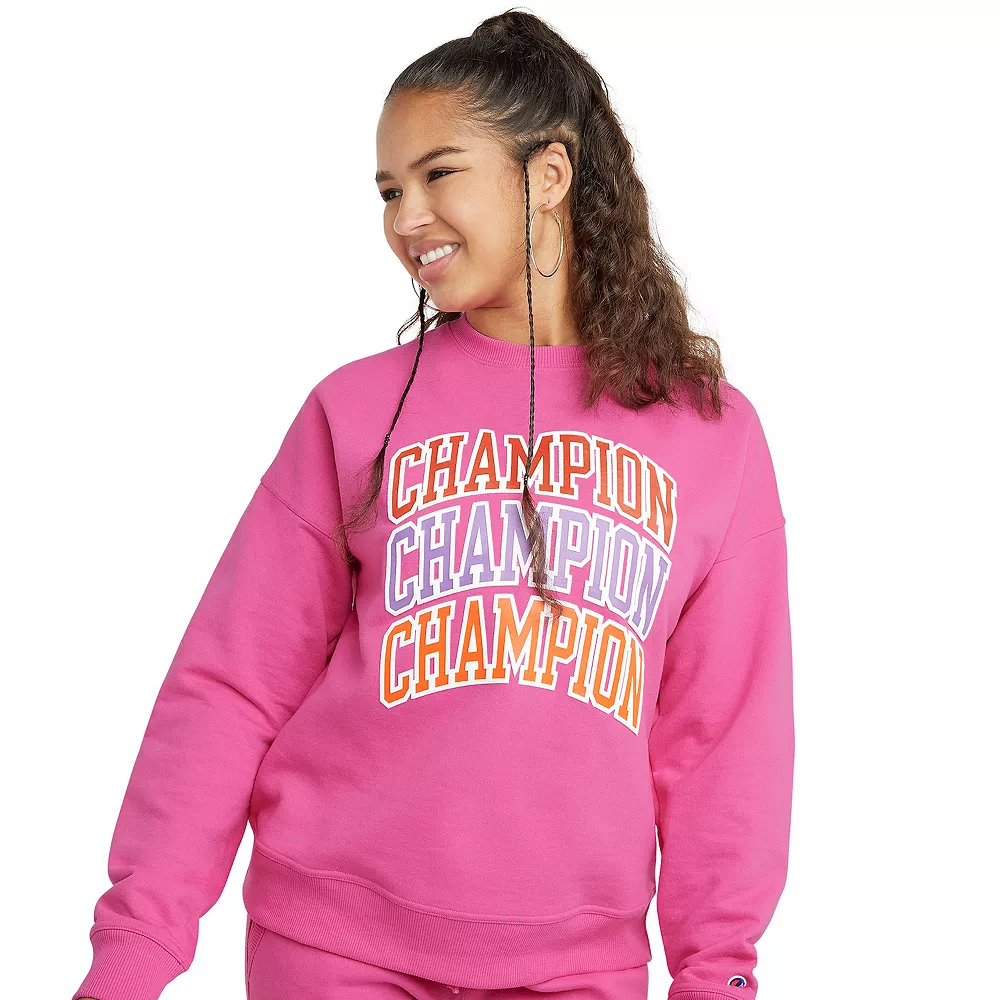 Women's Champion® Powerblend Fleece Crewneck Sweatshirt 4 Women's Champion® Powerblend Fleece Crewneck Sweatshirt - Image 4